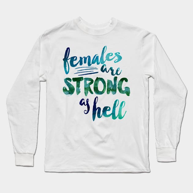 Unbreakable {blues} Long Sleeve T-Shirt by supergirljennie